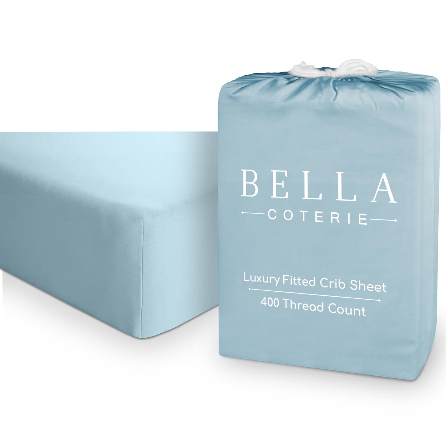 Bella Coterie Luxury Bamboo Crib Sheet | Organically Grown | Ultra Soft | Cooling for Better Sleep | Deep Pocket Fitted Sheet for Crib & Toddler Mattress | Viscose Made from Bamboo [Champagne]