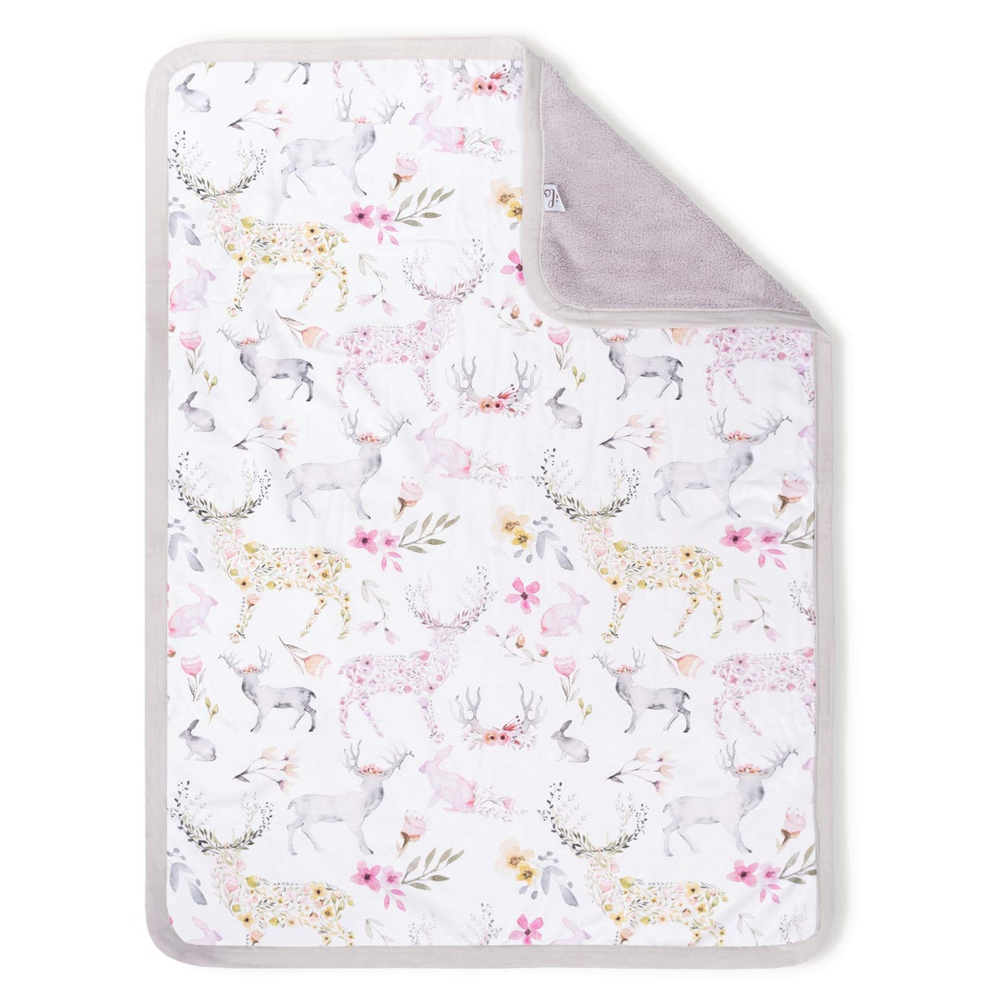 Oilo Baby Blanket, Luxury Soft Plush Backing & 100% Turkish Cotton Jersey Print