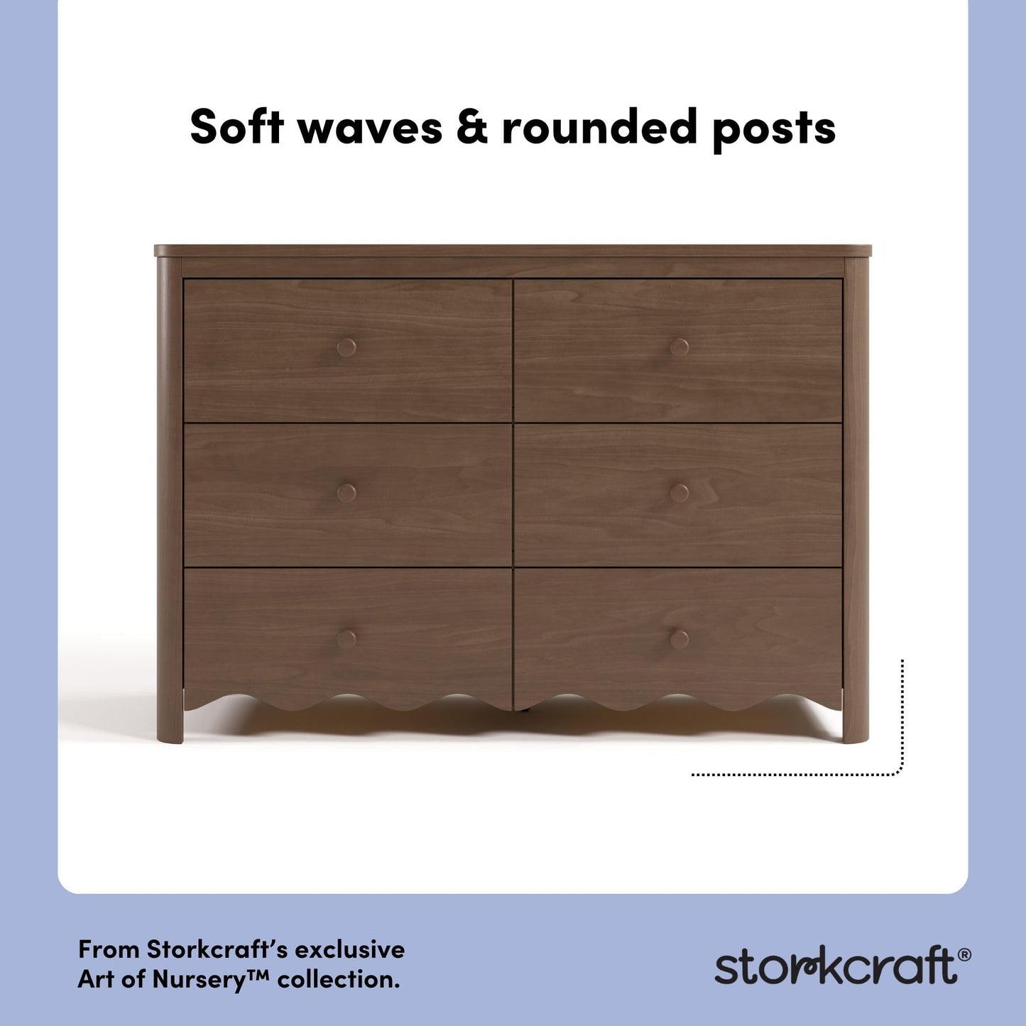 Storkcraft Casablanca 6 Drawer Dresser (Hazelnut) – GREENGUARD Gold Certified