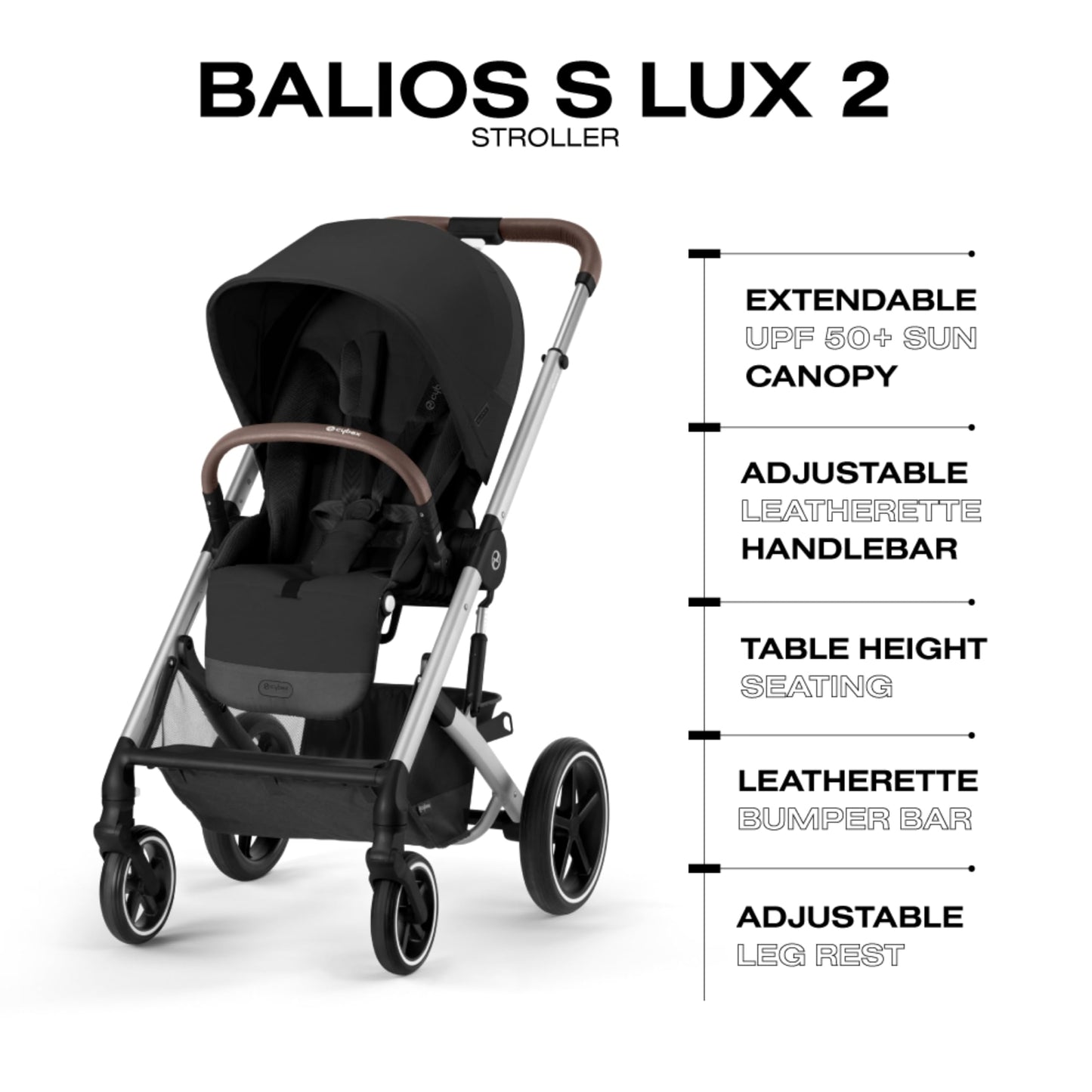 Cybex Balios S Lux Toddler and Baby Stroller with Reversible Seat