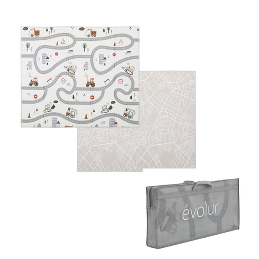 Evolur CozyCush Reversible Non-Toxic Baby Kids Playmat