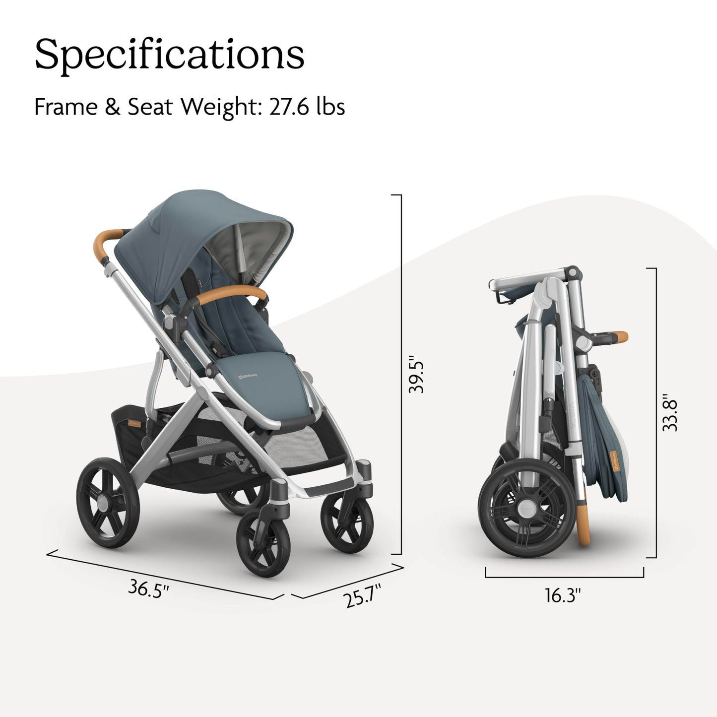 UPPAbaby Vista V3 Stroller - Full-Size Single-to-Double Stroller System