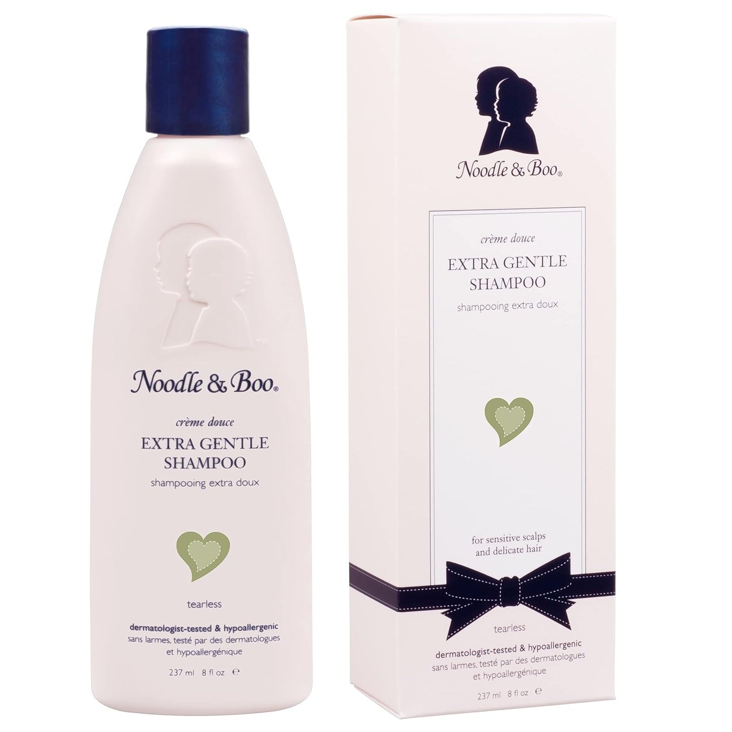 Noodle & Boo Starter Set, Newborn Baby Gift; Super Soft Baby Lotion and Newborn 2-in-1 Hair & Body Wash, 8 Oz of each, Navy/Pink
