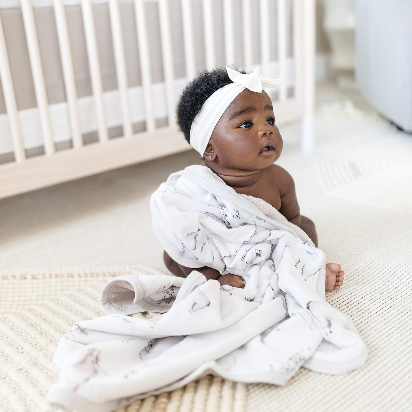 Oilo Baby Blanket, Luxury Soft Plush Backing & 100% Turkish Cotton Jersey Print