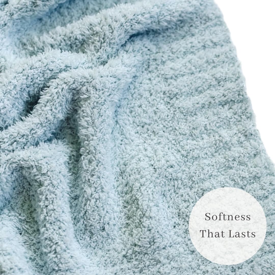 SARANONI Bamboni Luxury Baby Blanket | Plush Blanket for Infant Boys & Girls | Receiving Blanket 30” x 40” | Gray
