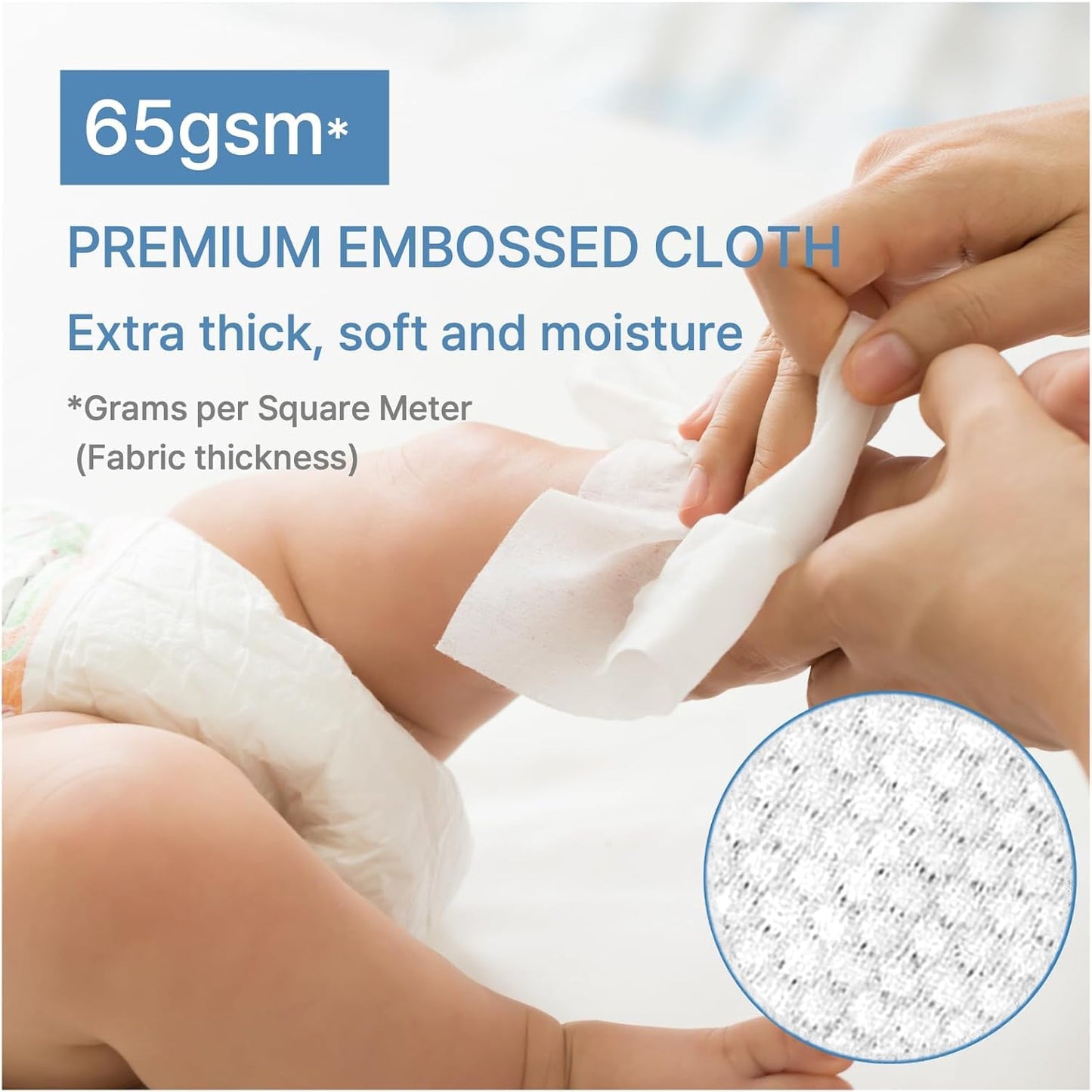 BEBESUP- Korea’s #1 Signature Baby Wipes - Hypoallergenic Water-based Unscented Alcohol-Free Ultra-Thick Super Seed Extracts Organic Plant-Based for sensitive skin Flip-Top 560 Count (8 Packs)