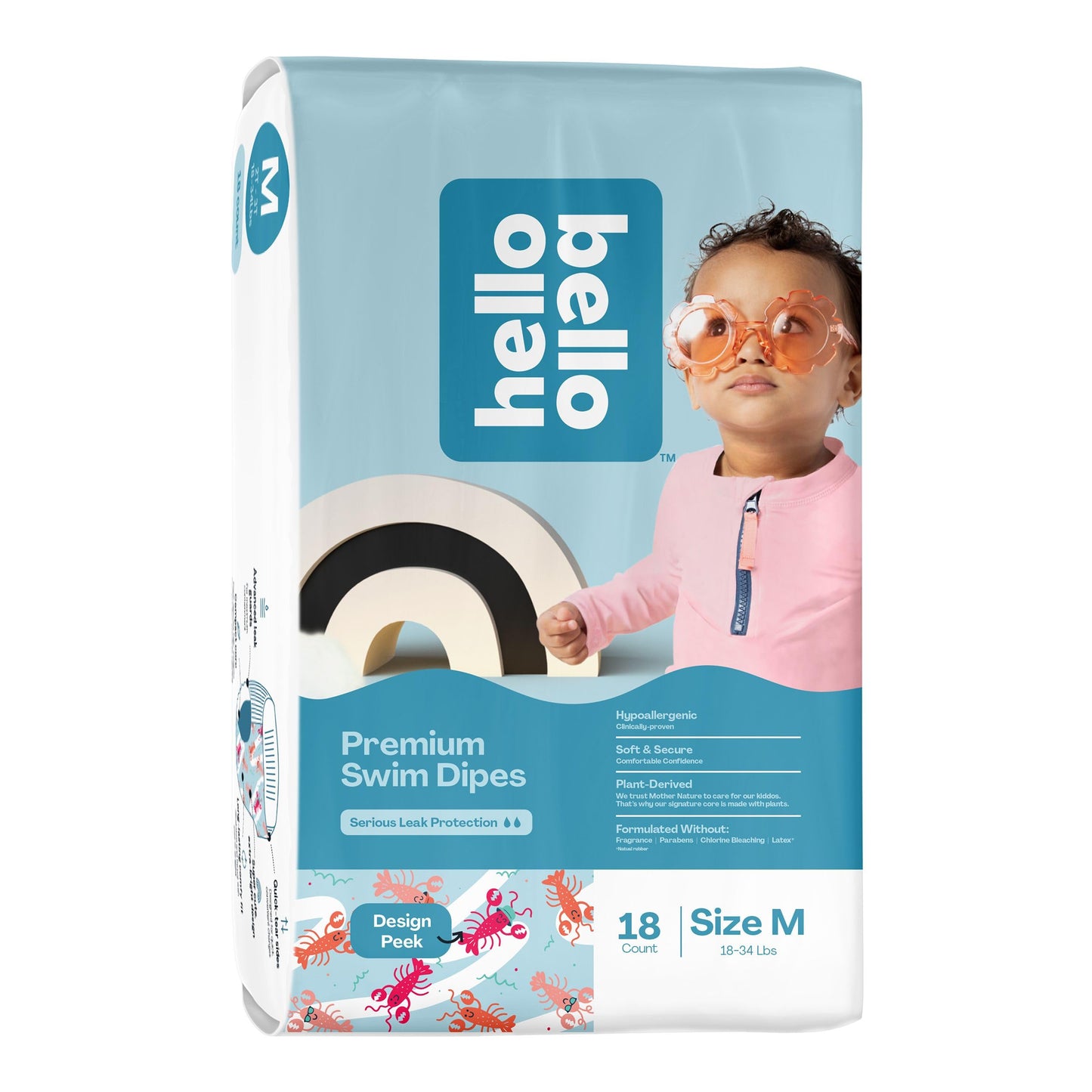 Hello Bello Premium Swim Diapers I Eco-Friendly Disposable Swim Dipes for Babies and Kids