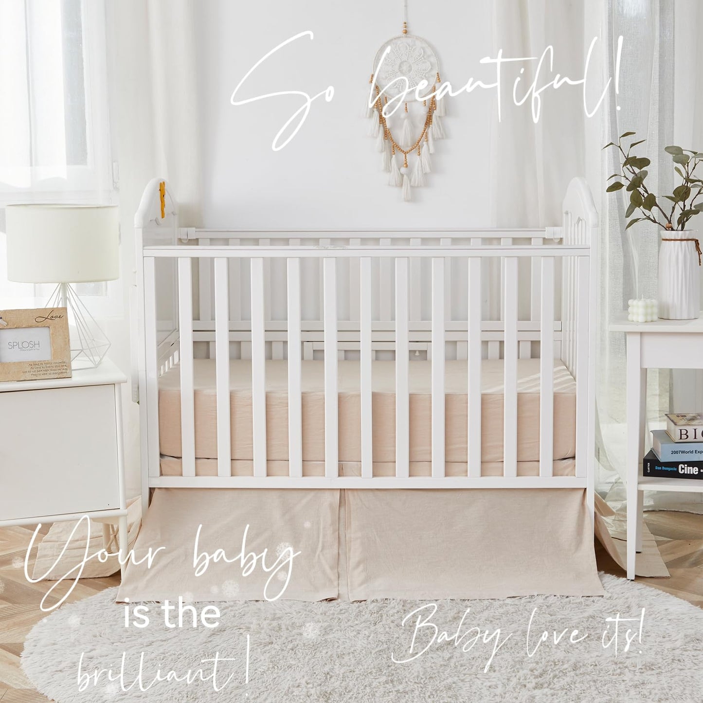 Brandream Gender Neutral Boho Bohemian Farmhouse Chic Baby Crib Bedding Set