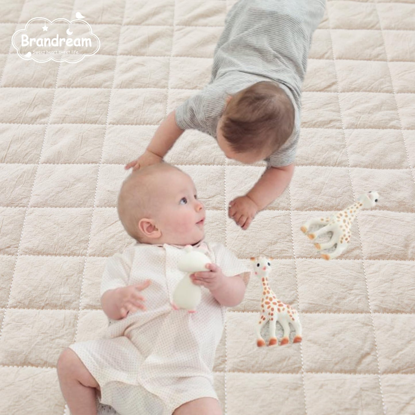 Brandream Gender Neutral Boho Bohemian Farmhouse Chic Baby Crib Bedding Set