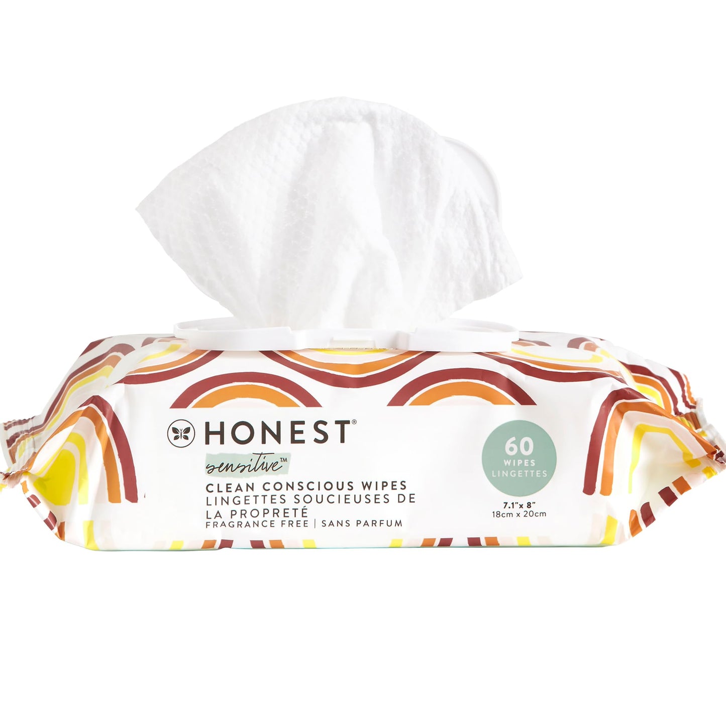 The Honest Company Clean Conscious Multi-Use Wipes | Hypoallergenic + Unscented for Sensitive Skin | Over 99% Water, Compostable, Plant Based, Baby Wipes | Pattern Play, 720 Count