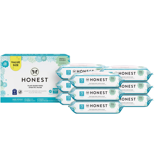 The Honest Company Clean Conscious Multi-Use Wipes |Over 99% Water, Compostable, Plant Based, Baby Wipes | Geo Mood, 288 Count