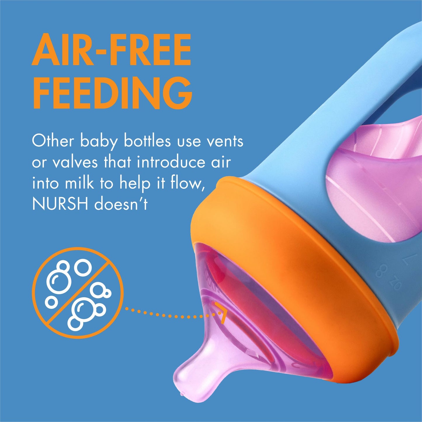 Boon Nursh Reusable Silicone Pouch Baby Bottles - Medium Flow Nipple - Silicone Baby Bottle Pouch and Nipple - Baby Feeding Essentials - Pink - 3-6 Months - 3 Count - 8 Ounce