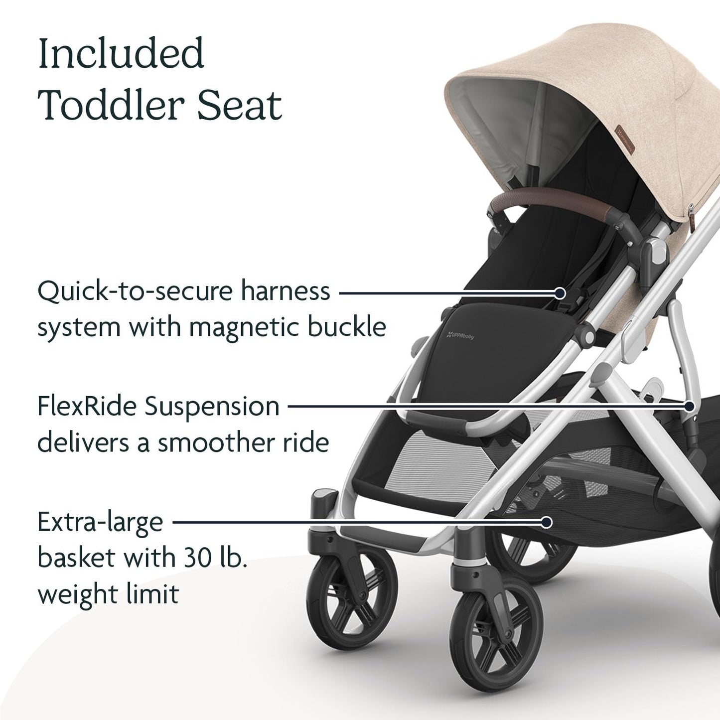 UPPAbaby Vista V3 Stroller - Full-Size Single-to-Double Stroller System