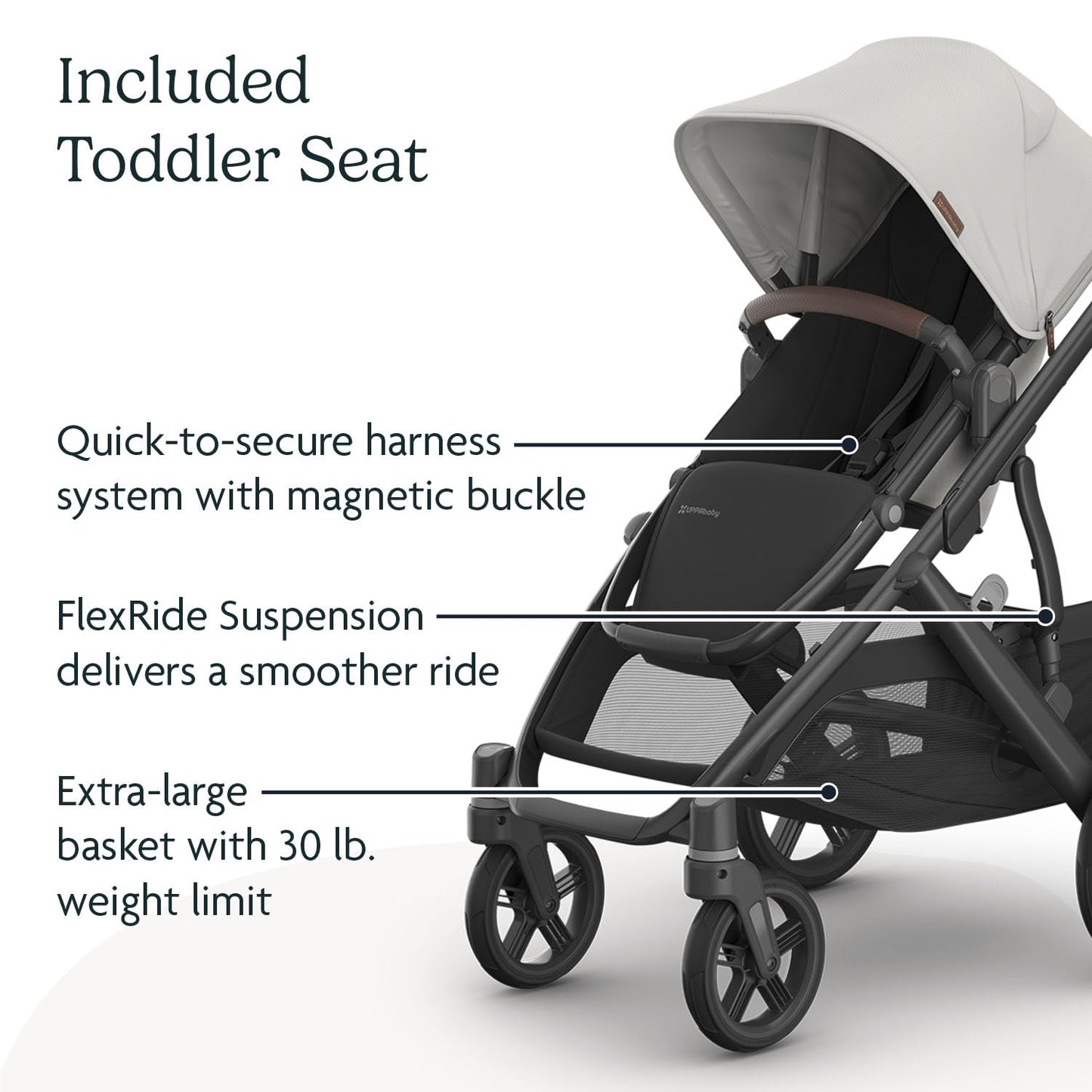 UPPAbaby Vista V3 Stroller - Full-Size Single-to-Double Stroller System