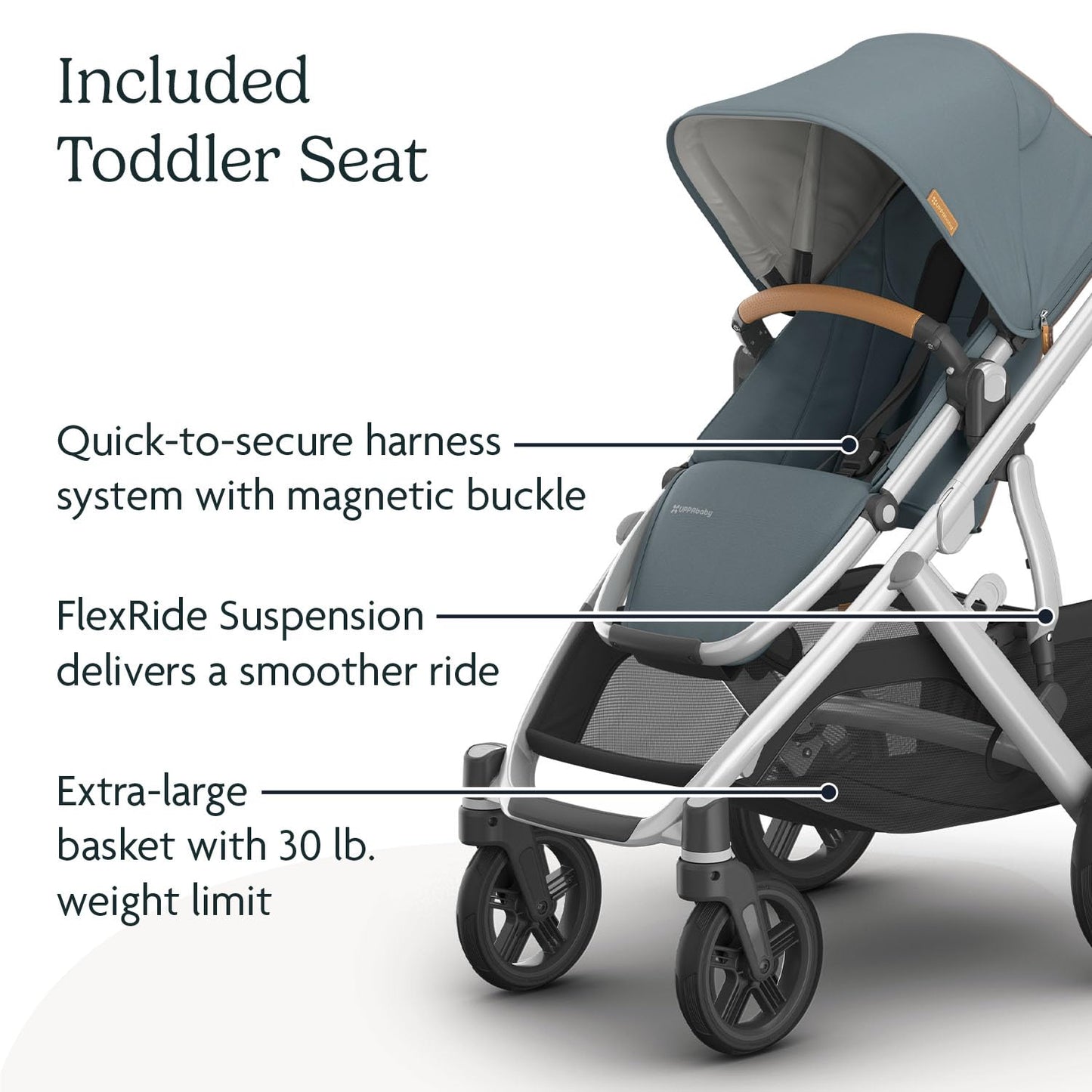 UPPAbaby Vista V3 Stroller - Full-Size Single-to-Double Stroller System
