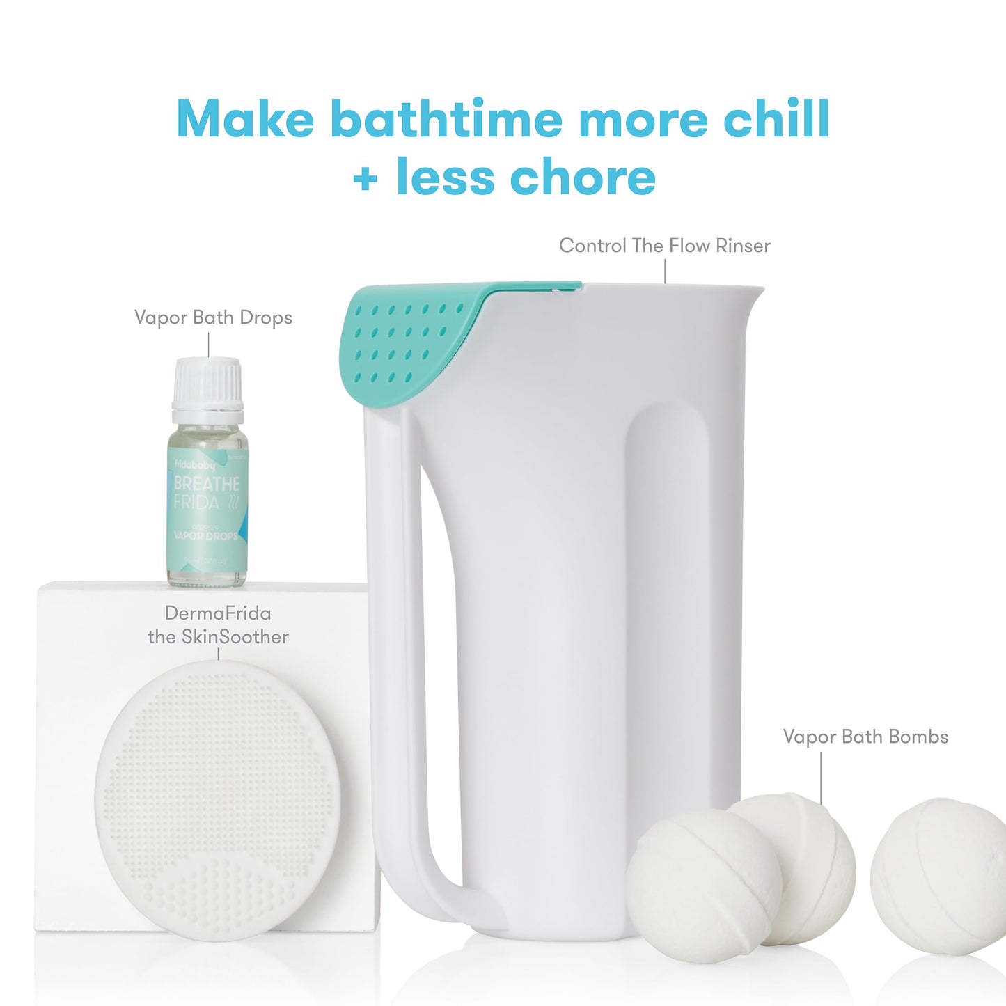 Frida Baby Control The Flow Bath Rinse Cup, Tear Free Rinser