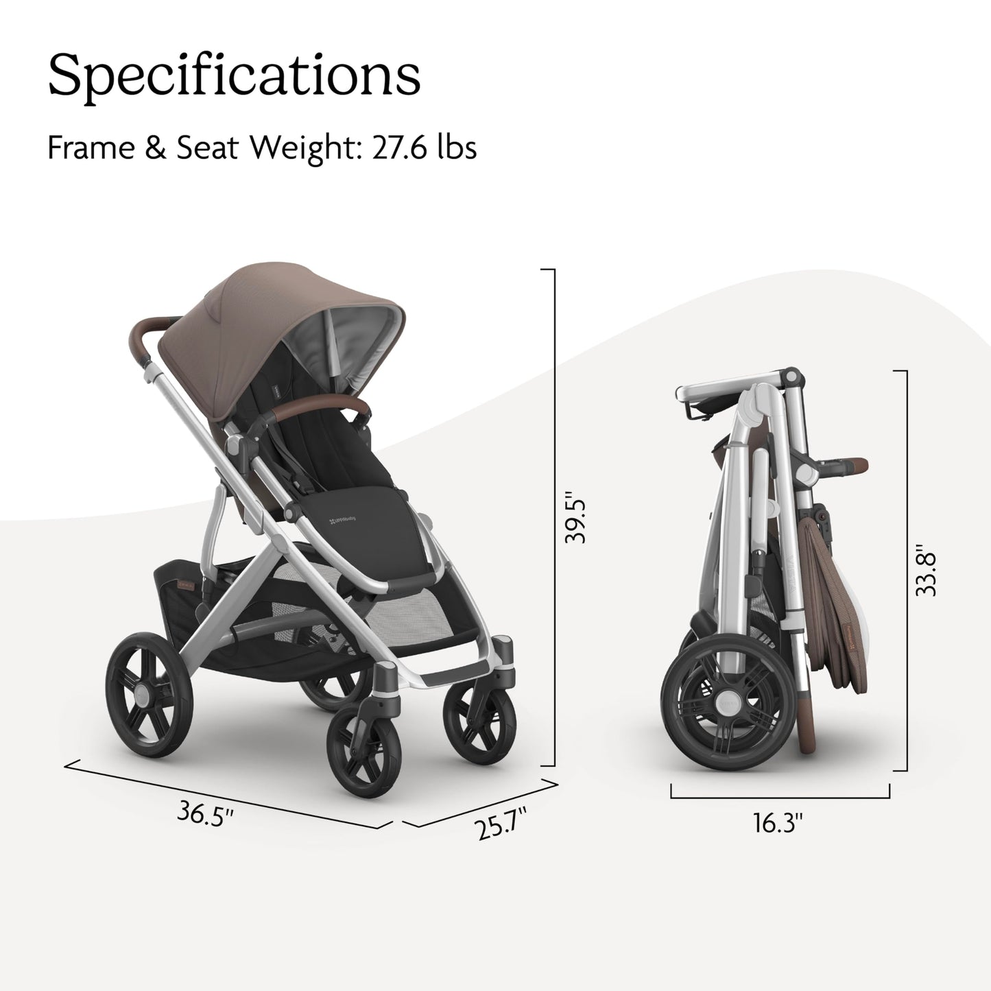 UPPAbaby Vista V3 Stroller - Full-Size Single-to-Double Stroller System