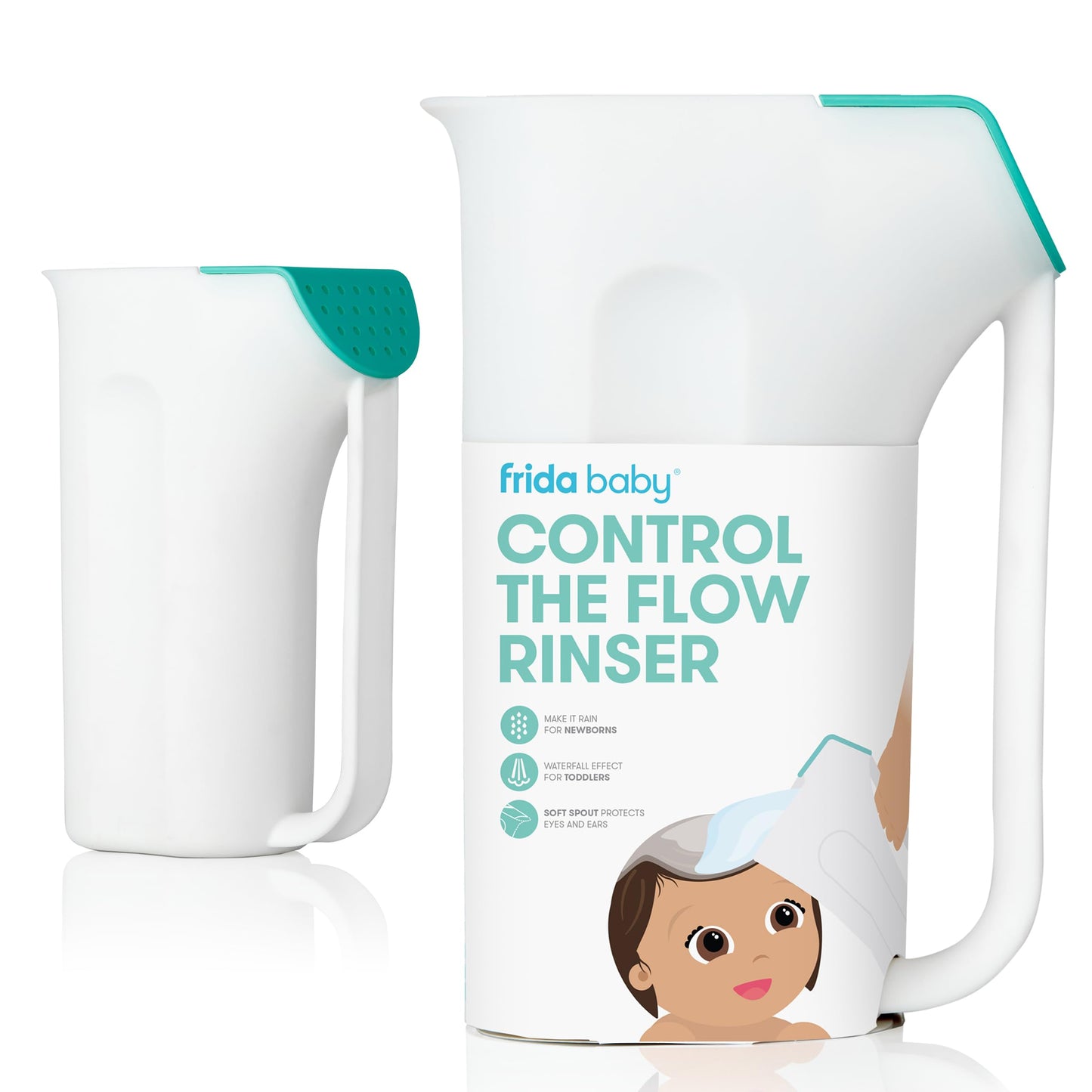 Frida Baby Control The Flow Bath Rinse Cup, Tear Free Rinser