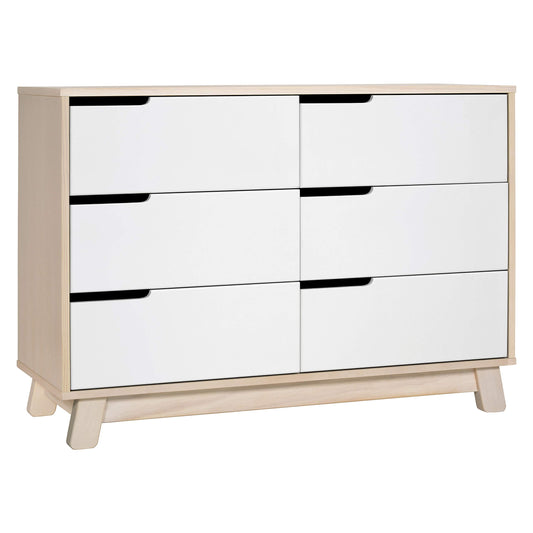 Babyletto Hudson 6-Drawer Assembled Double Dresser in White, Greenguard Gold Certified