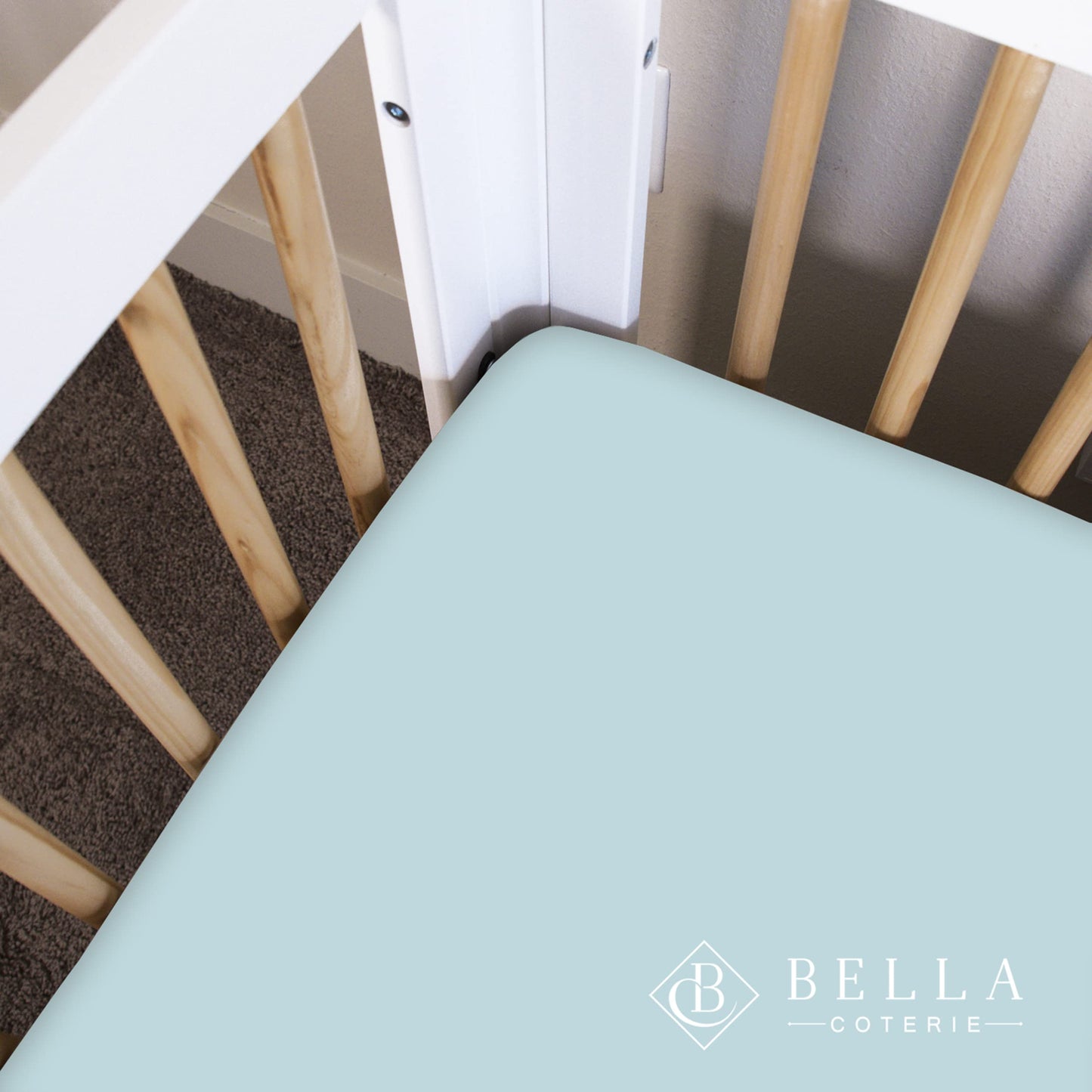Bella Coterie Luxury Bamboo Crib Sheet | Organically Grown | Ultra Soft | Cooling for Better Sleep | Deep Pocket Fitted Sheet for Crib & Toddler Mattress | Viscose Made from Bamboo [Champagne]