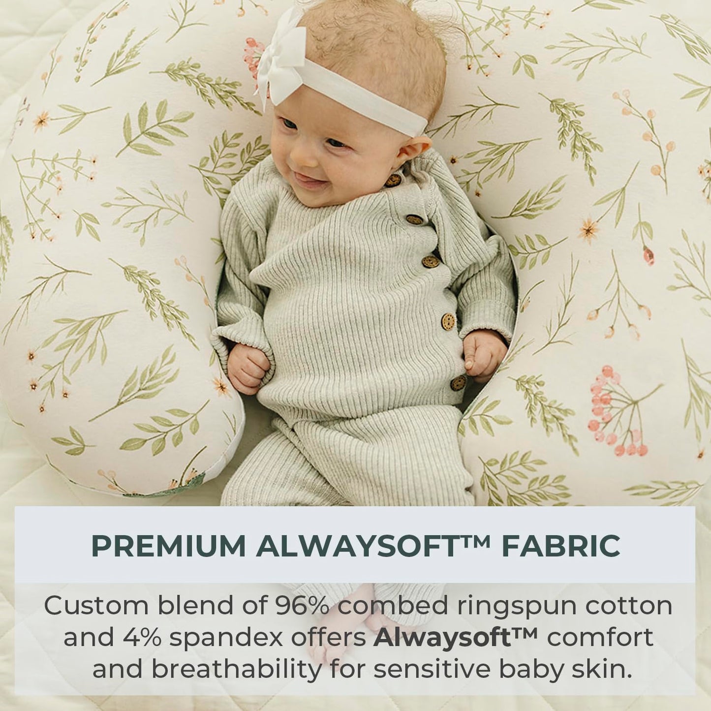 Pobibaby 1-Pack Premium Nursing Pillow Cover