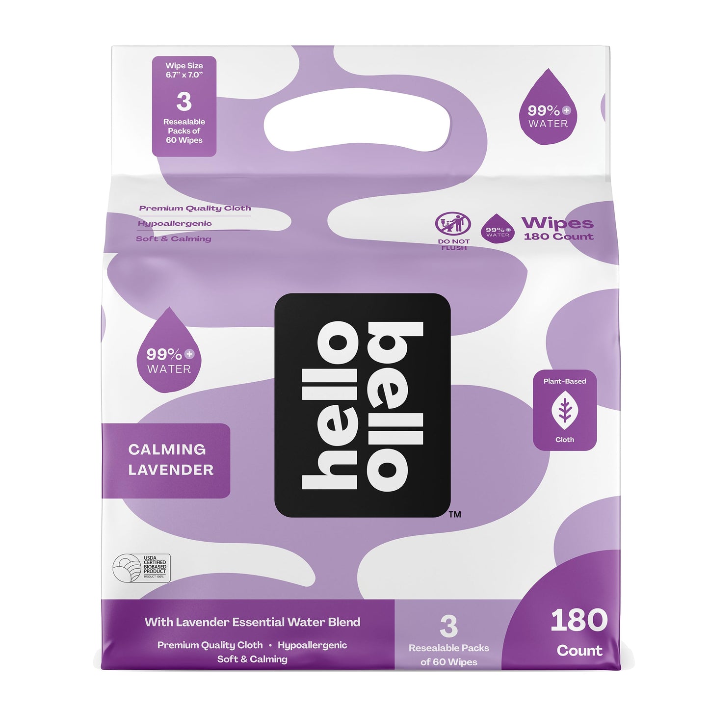 Hello Bello Extra Gentle Unscented Baby Wipes, Plant Based, Made with 99% Water and Aloe for Babies and Kids, 720 Count