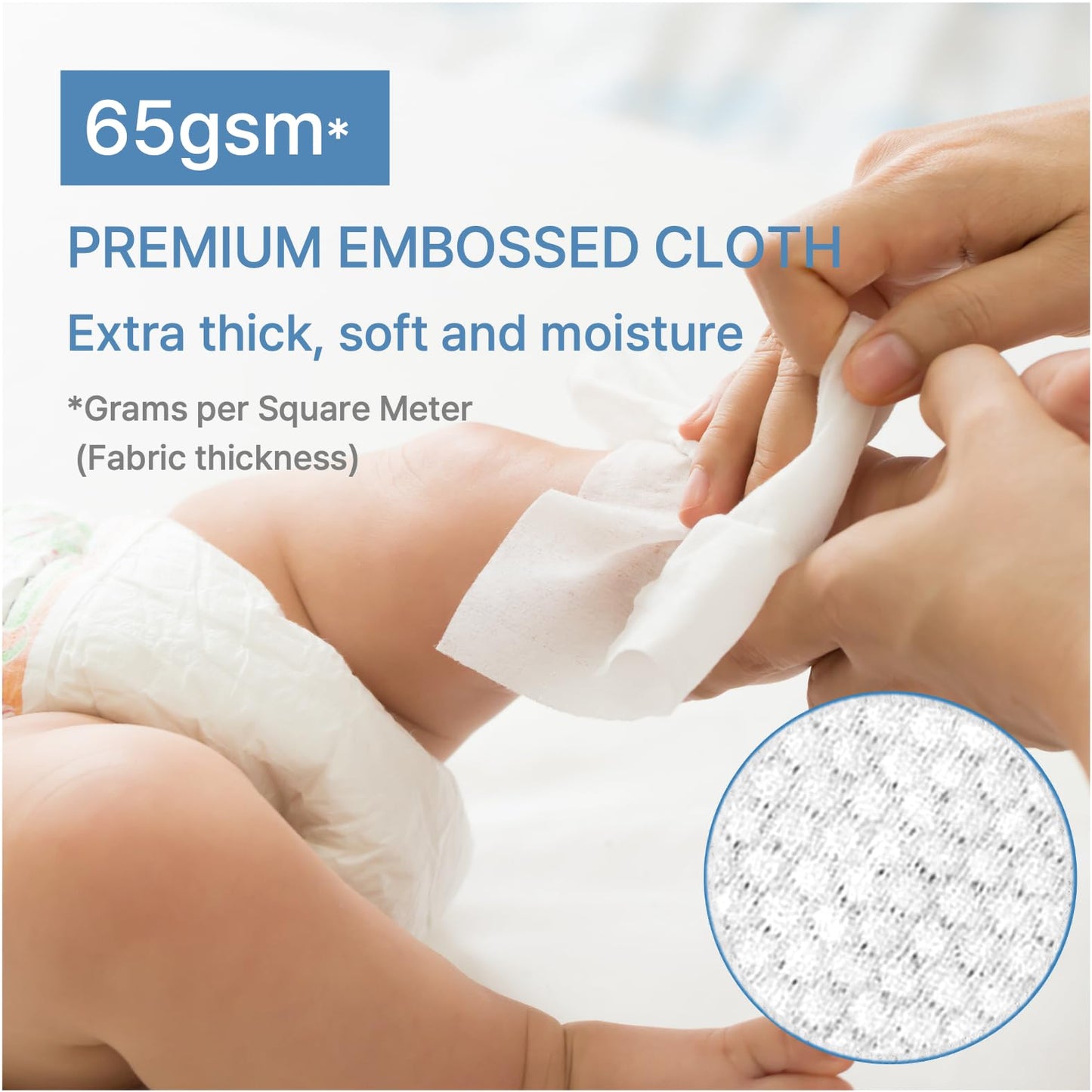 BEBESUP- Korea’s #1 Signature Baby Wipes - Hypoallergenic Water-based Unscented Alcohol-Free Ultra-Thick Super Seed Extracts Organic Plant-Based for sensitive skin Flip-Top 560 Count (8 Packs)