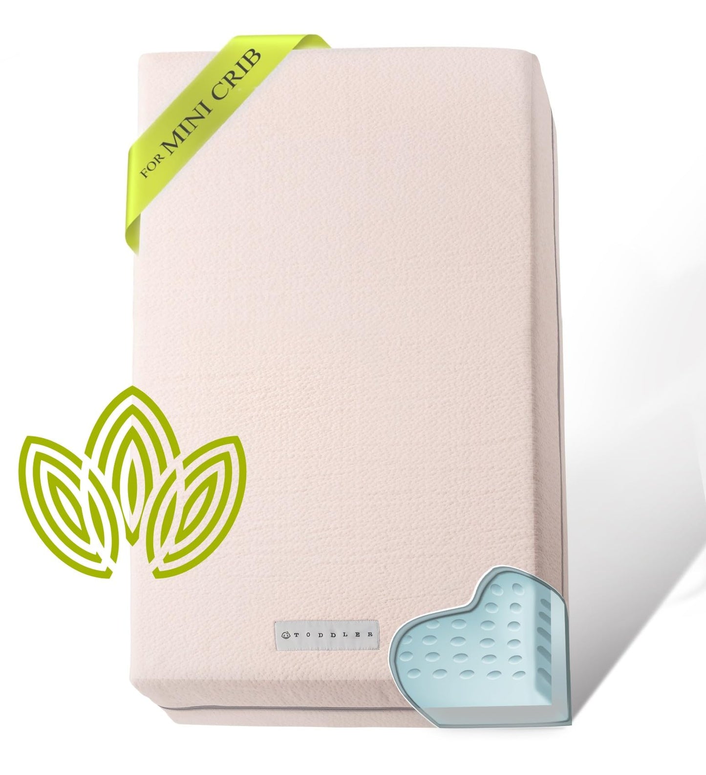 Organic Cotton Dual-Sided Mini Crib Mattress, 38x24x3 Premium Memory Foam 2-Stage CertiPUR-US Hypoallergenic Baby Mattress Firm Support for Infant Cooling Gel for Toddler Waterproof & Washable Cover