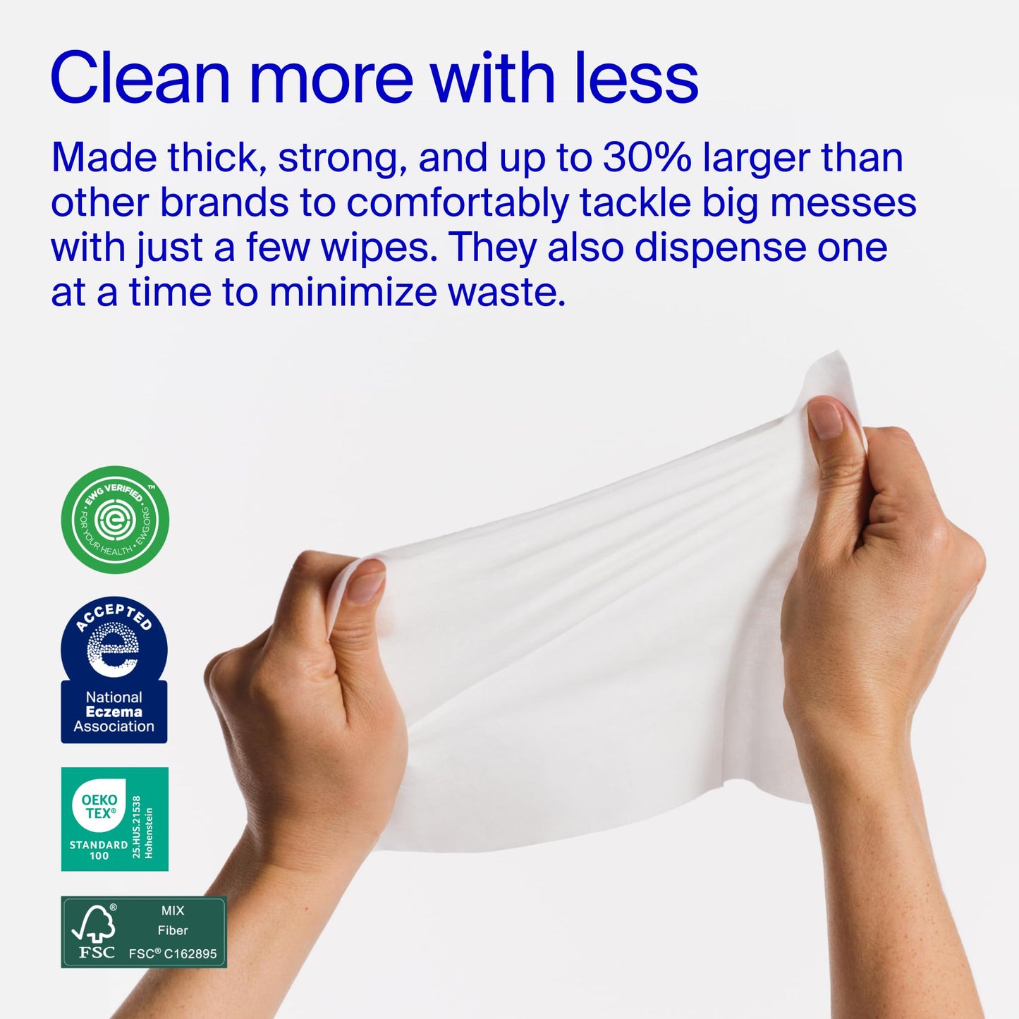 Coterie Baby Wipes for Sensitive Skin, Plant-Based and Plastic-Free Fibers, 99% Water, Hypoallergenic 12 Pack, 672 Count