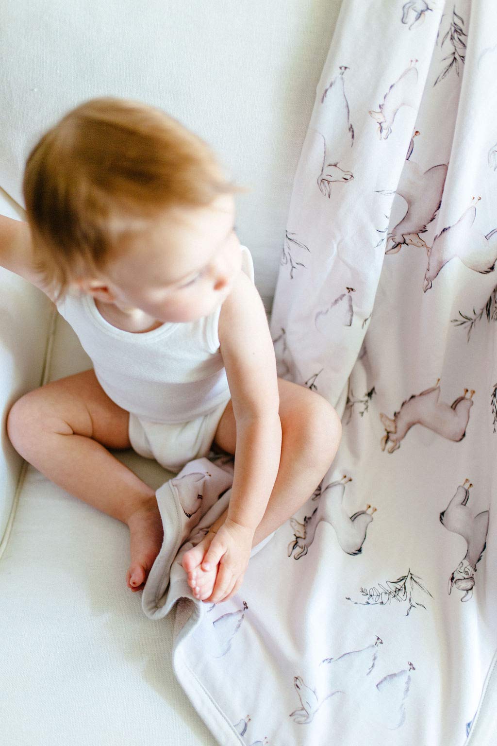 Oilo Baby Blanket, Luxury Soft Plush Backing & 100% Turkish Cotton Jersey Print