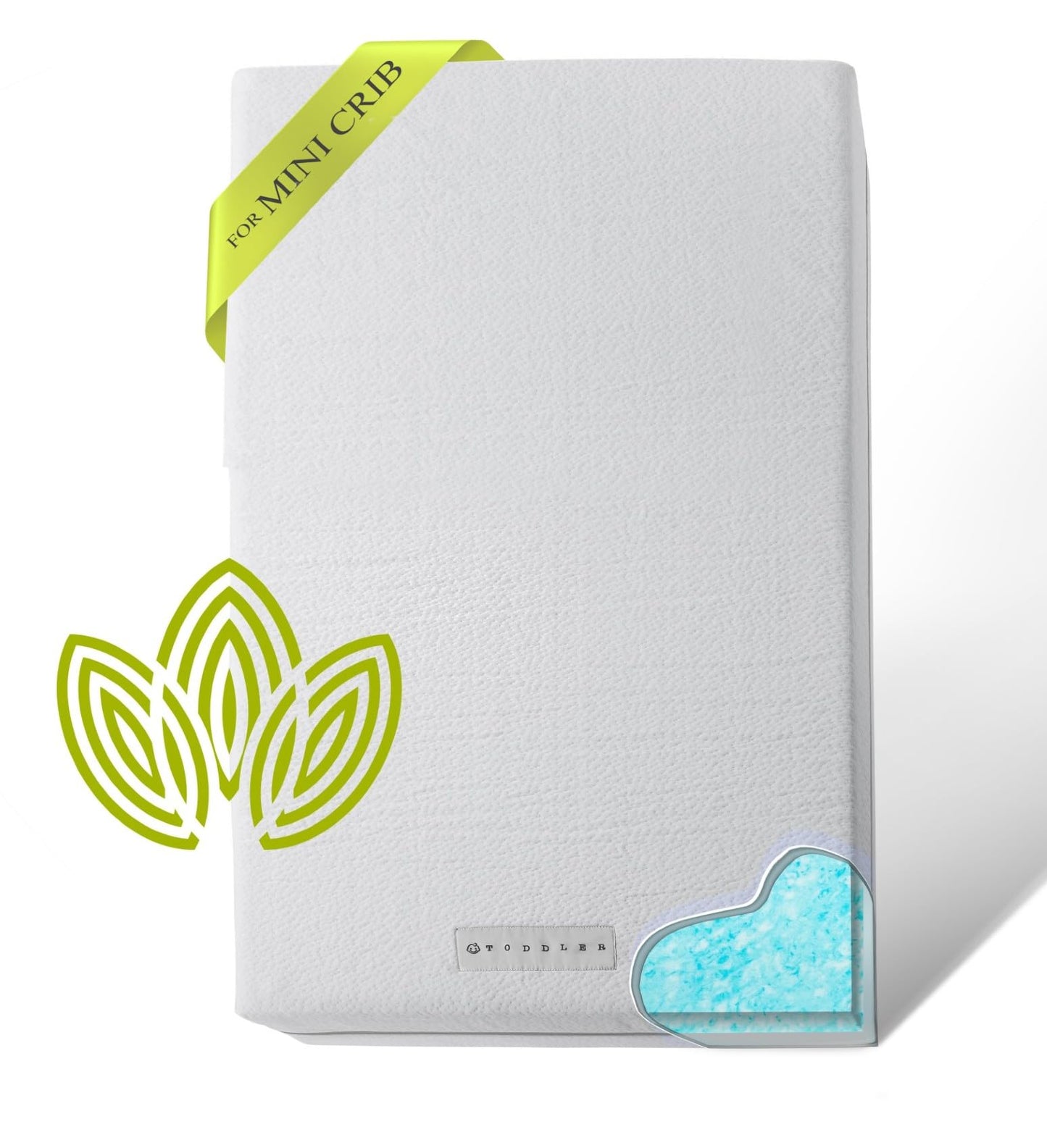 Organic Cotton Dual-Sided Mini Crib Mattress, 38x24x3 Premium Memory Foam 2-Stage CertiPUR-US Hypoallergenic Baby Mattress Firm Support for Infant Cooling Gel for Toddler Waterproof & Washable Cover
