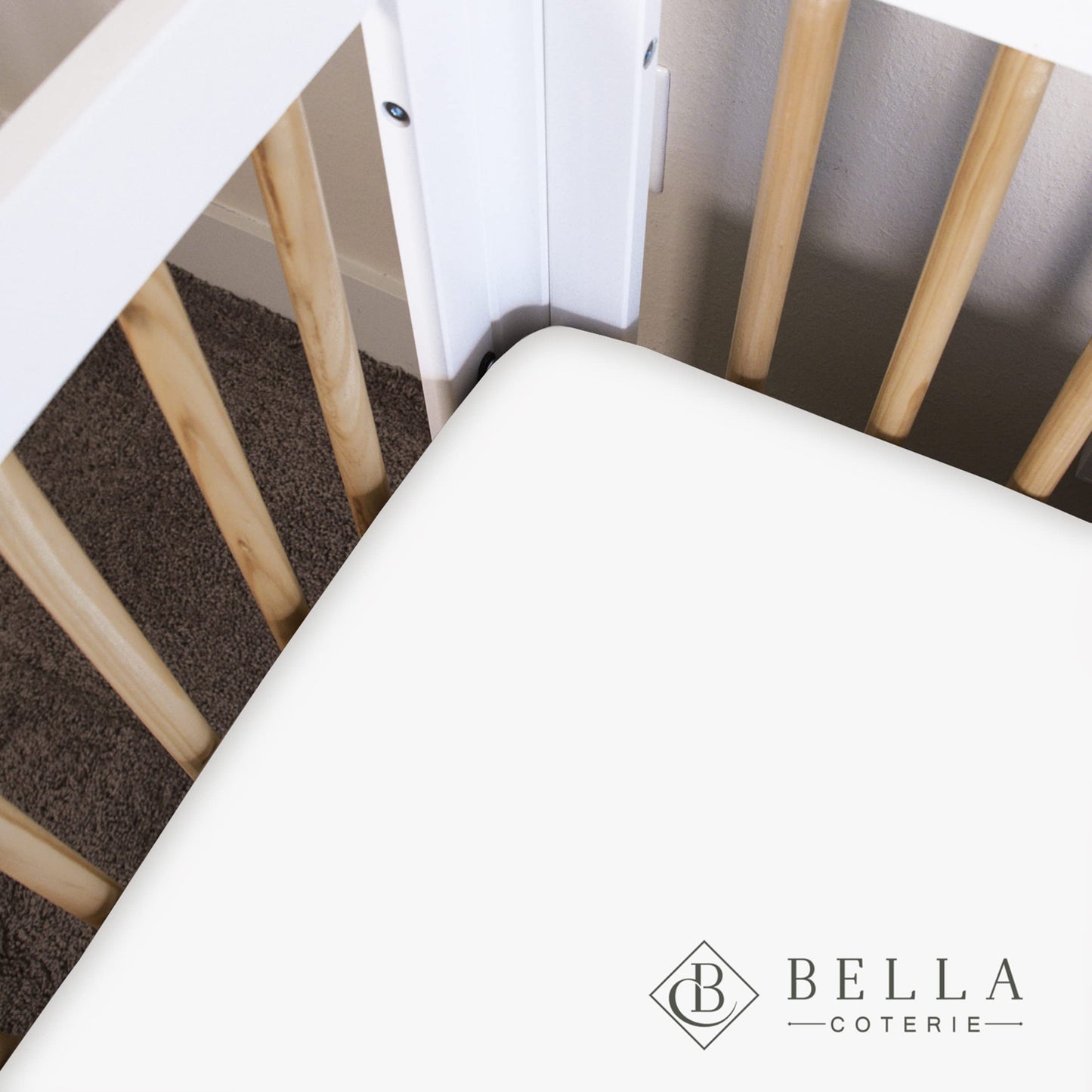 Bella Coterie Luxury Bamboo Crib Sheet | Organically Grown | Ultra Soft | Cooling for Better Sleep | Deep Pocket Fitted Sheet for Crib & Toddler Mattress | Viscose Made from Bamboo [Champagne]
