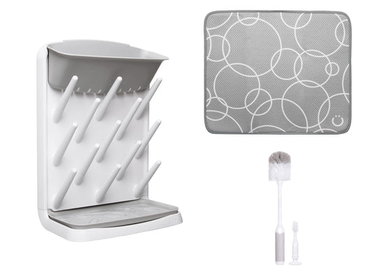 Ubbi Vertical Baby Bottle Drying Rack,Taupe
