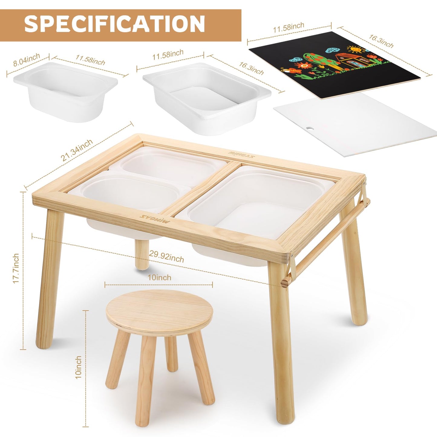 wingyz Sensory Table and Chair Set