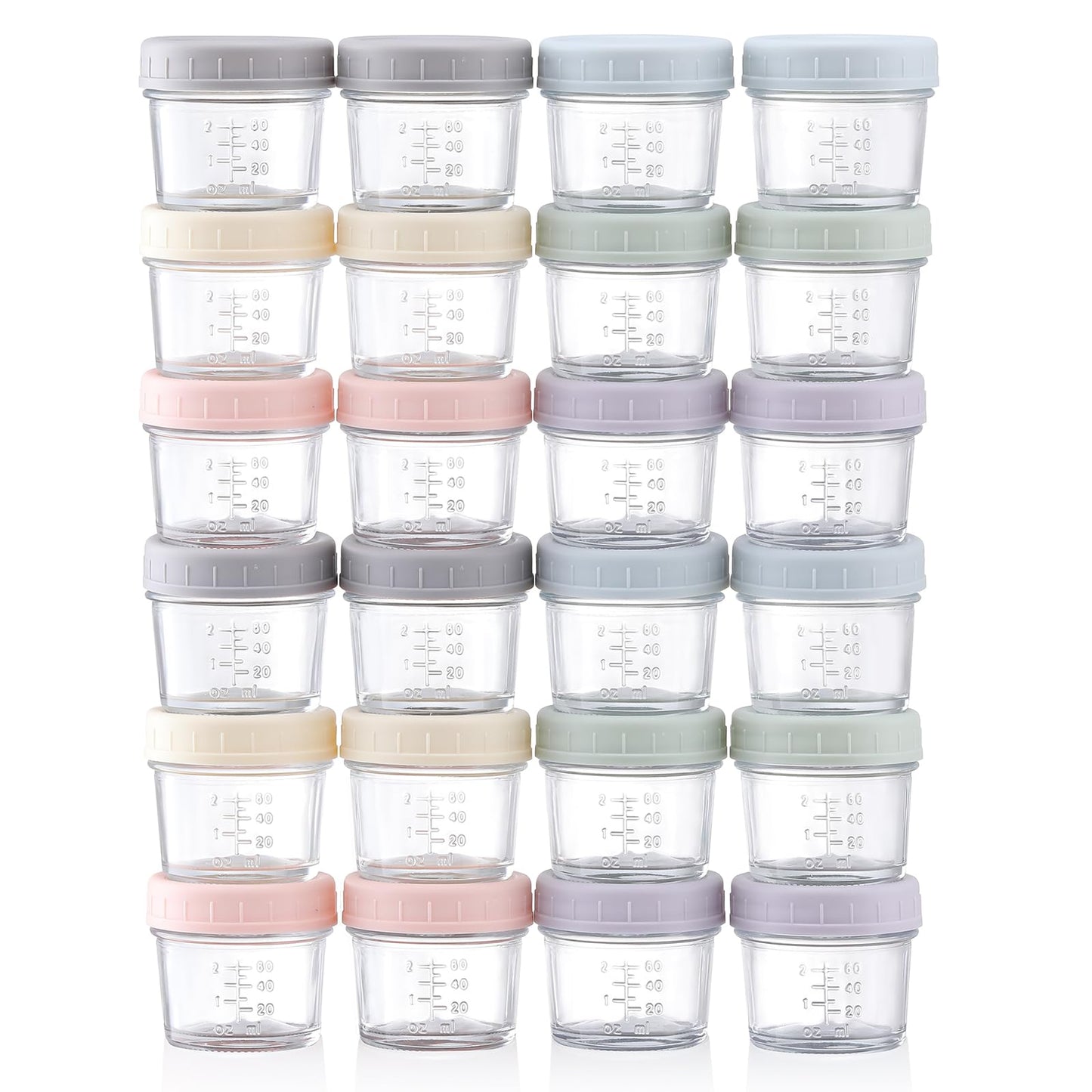 VITEVER 12 Pack Glass Baby Food Storage Containers