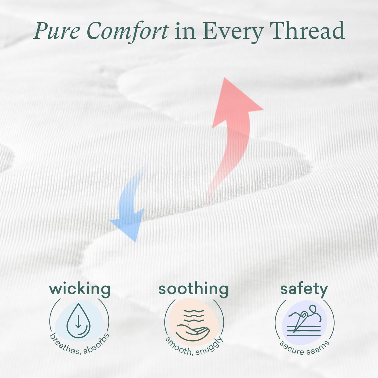 Supersoft Toddler Comforter, Premium Bamboo Viscose Crib Blanket, Cozy 1.0 Tog Lightweight Quilt for All Seasons 39"×55"