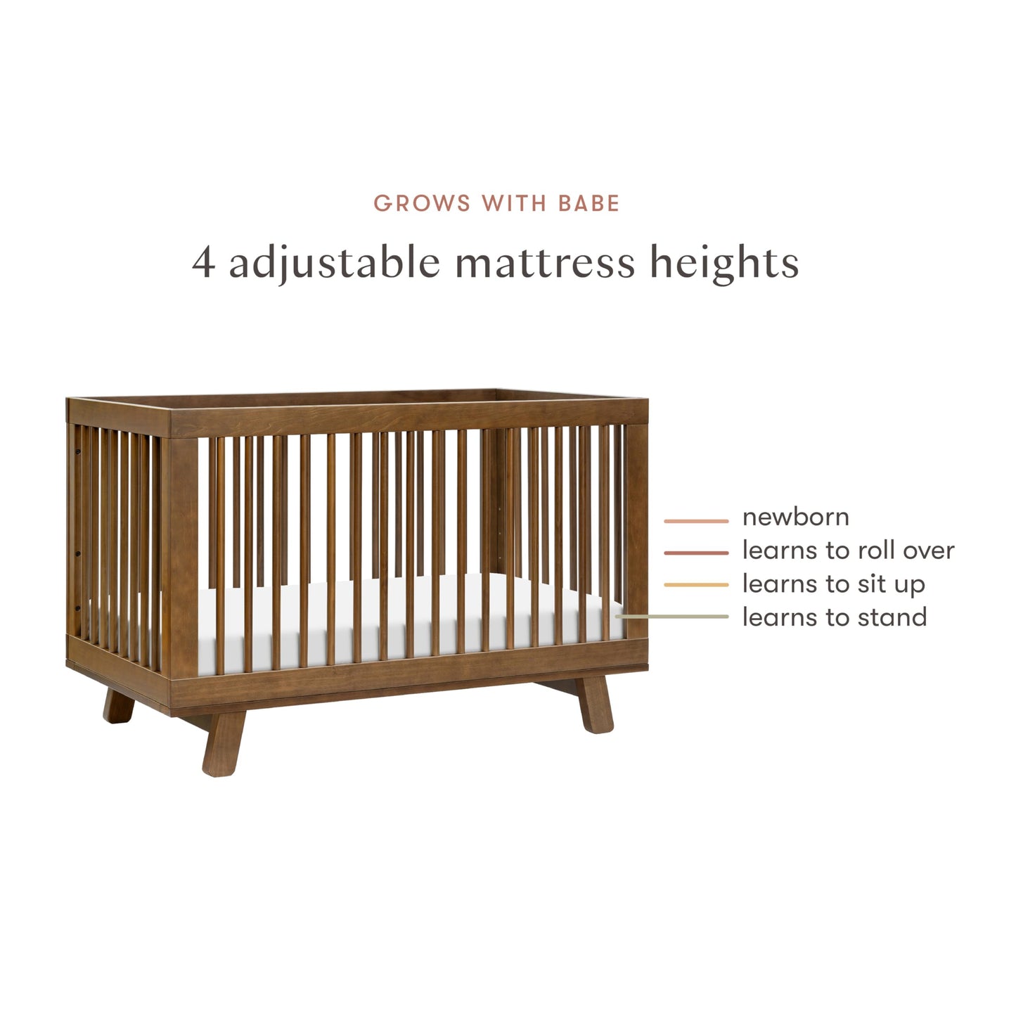 Babyletto Hudson 3-in-1 Convertible Baby Crib - GREENGUARD Gold Certified