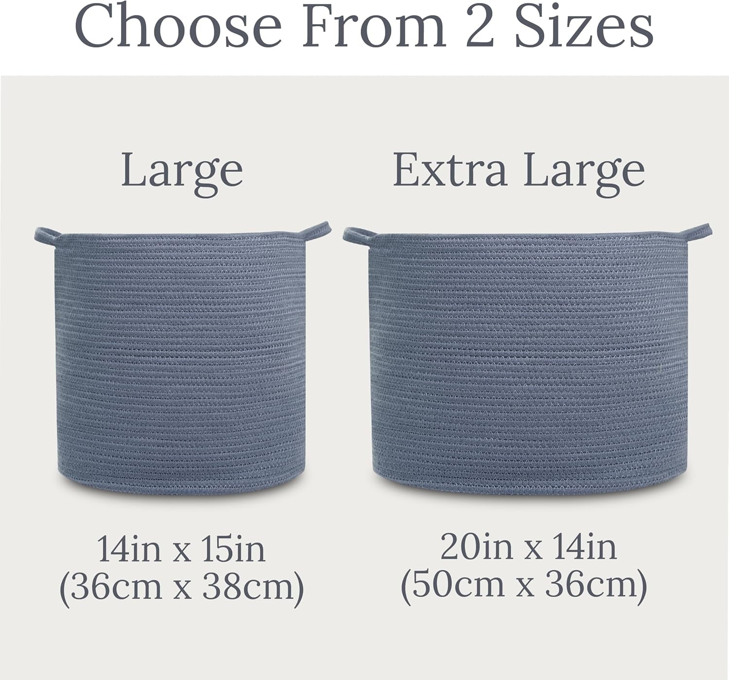 Large Woven Storage Basket (15" X 15" X 14") - Baby & Toy Organizer