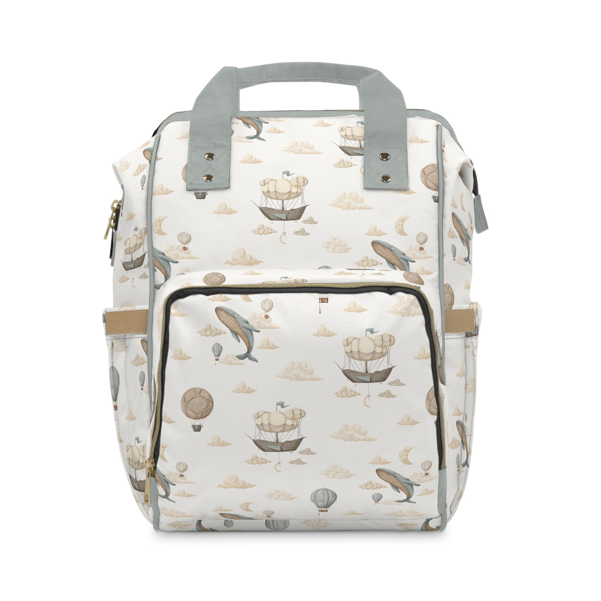 Diaper Backpack-Watercolor Whale Balloons - All The Things Baby