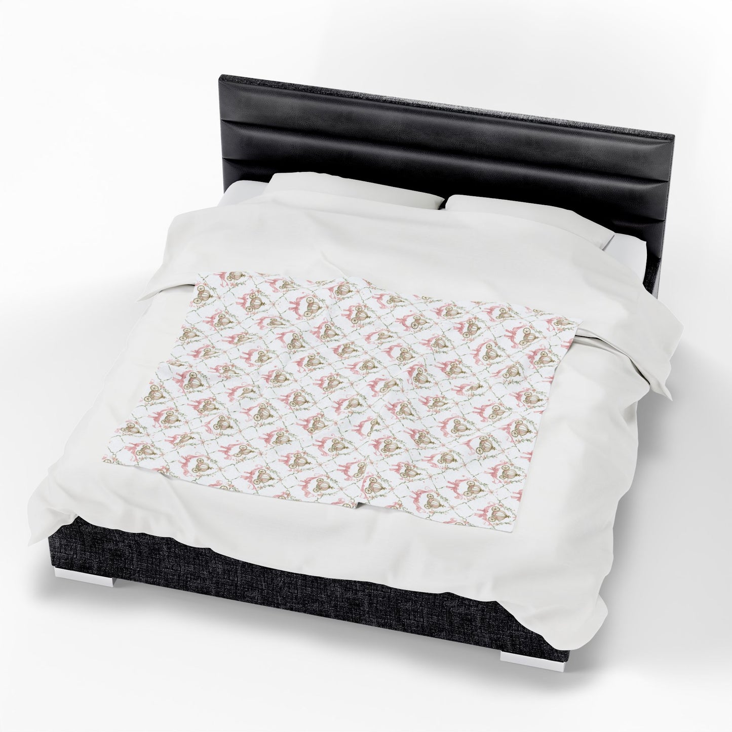 Velveteen Plush Blanket- Elegant Princess Carriages