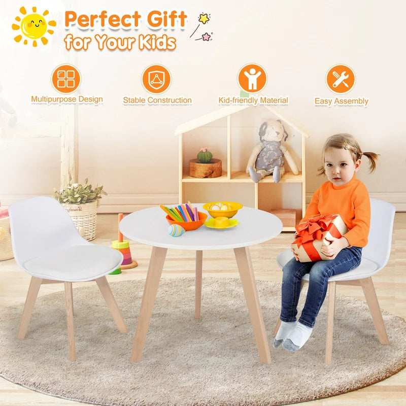 Brockman Kids 3 Piece Play or Activity Table and Chair Set