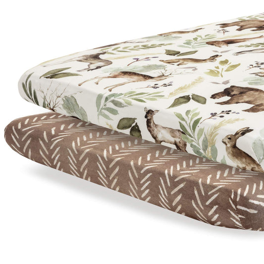 2 Pack Premium Pack N Play Sheets Fitted for Standard Pack and Plays and Mini Cribs