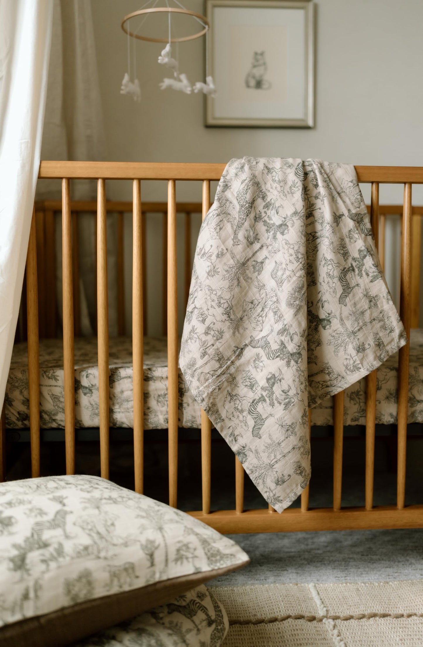 Oilo Baby Blanket, Luxury Soft Plush Backing & 100% Turkish Cotton Jersey Print