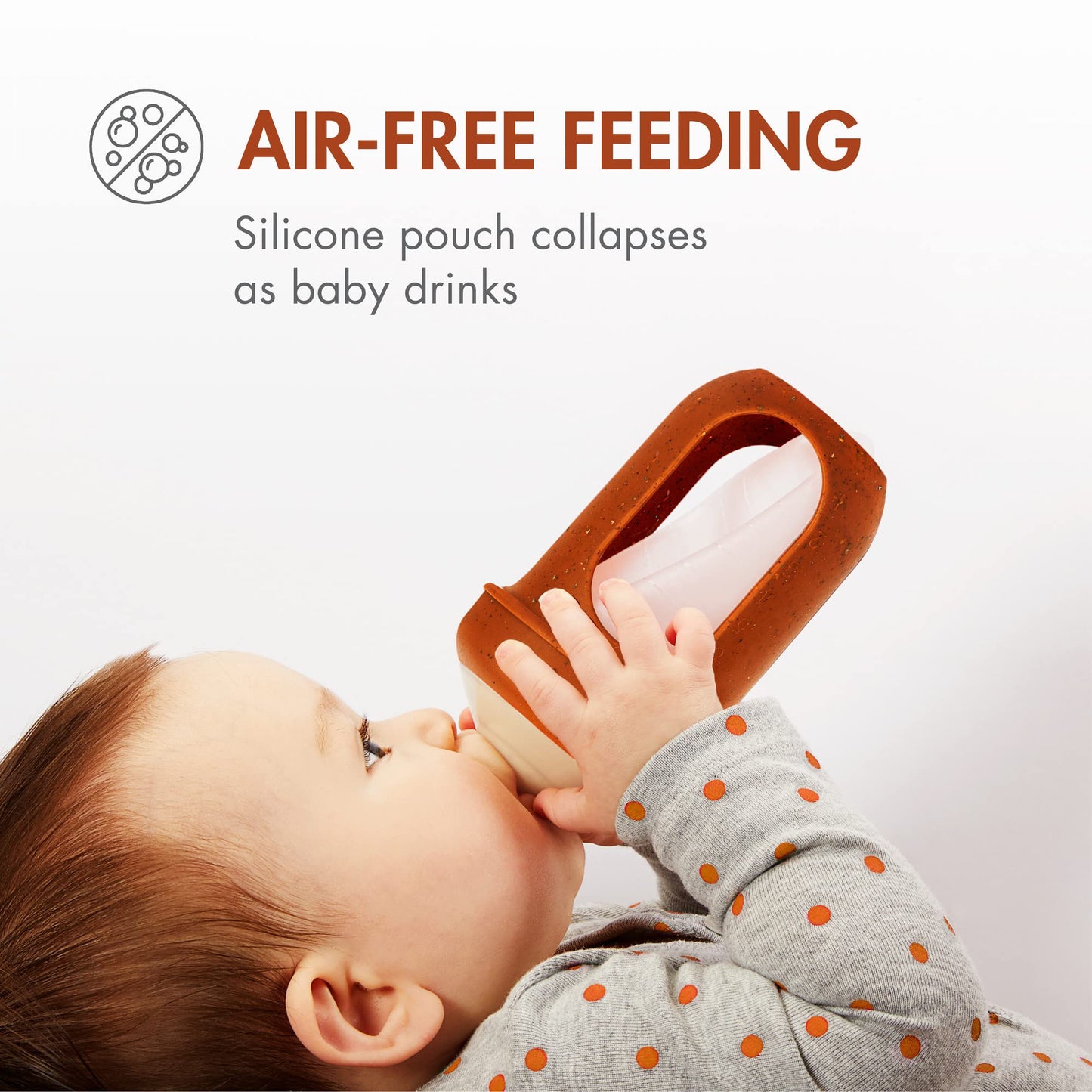 Boon Nursh Reusable Silicone Pouch Baby Bottles - Medium Flow Nipple - Silicone Baby Bottle Pouch and Nipple - Baby Feeding Essentials - Pink - 3-6 Months - 3 Count - 8 Ounce