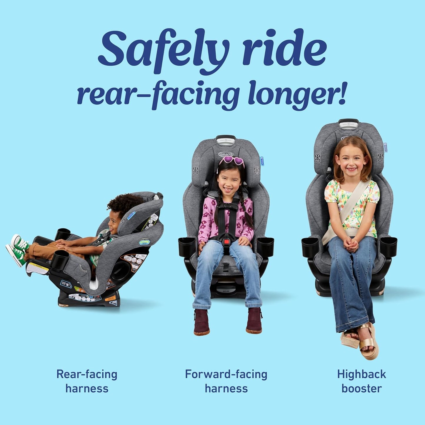 Graco Extend2Fit Convertible Baby Car Seat, Rear and Forward Facing