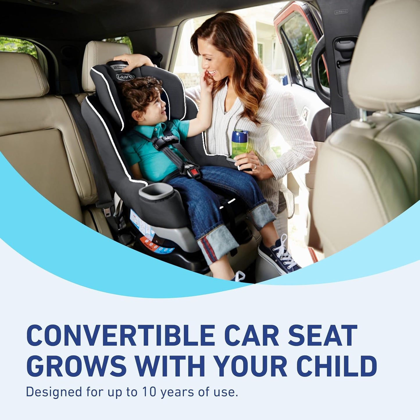 Graco Extend2Fit Convertible Baby Car Seat, Rear and Forward Facing