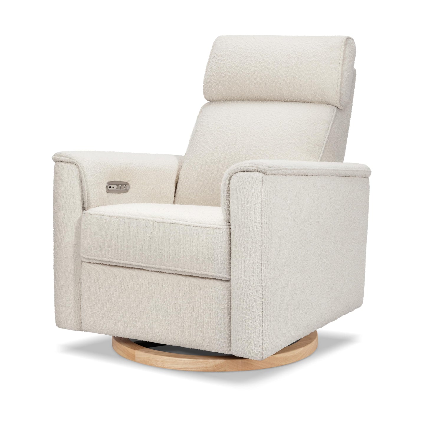 NAMESAKE Willa Plus Electric Power Recliner Chair with Headrest & USB Ports - Water & Stain Resistant Nursery Glider Rocking Chair for Nursing - GREENGUARD Gold Certified 270° Swivel Glider Recliner
