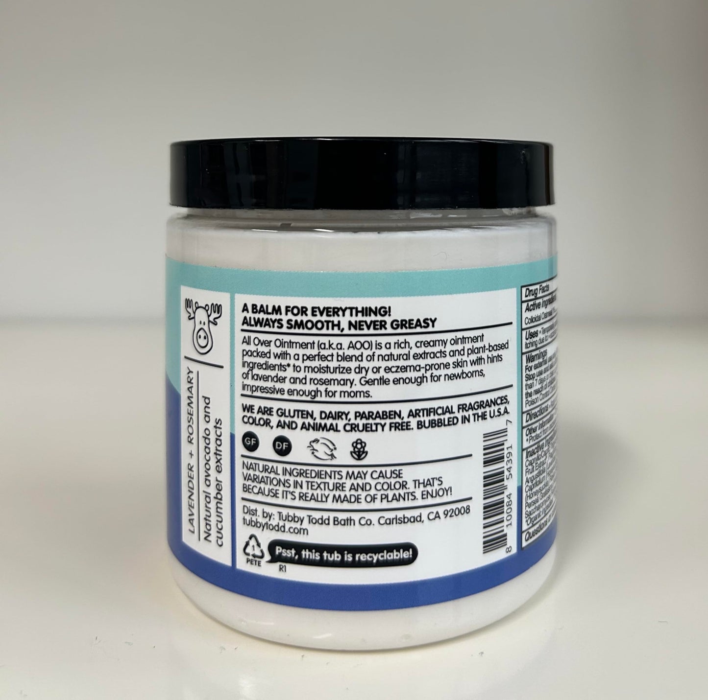 TUBBY TODD All Over Ointment - Baby Eczema Cream - Everyday Multi-Purpose Baby Skin Relief Cream - Sensitive Skin, Dry Skin & Irritation - Steroid & Gluten Free - Lavender Rosemary, 2 Pack 3.5oz & 8oz