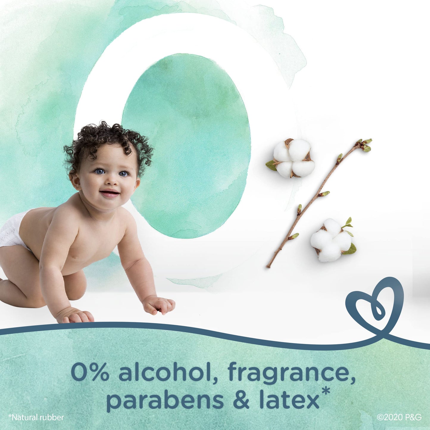 Pampers Baby Wipes Aqua Pure, 99% water-based wipes