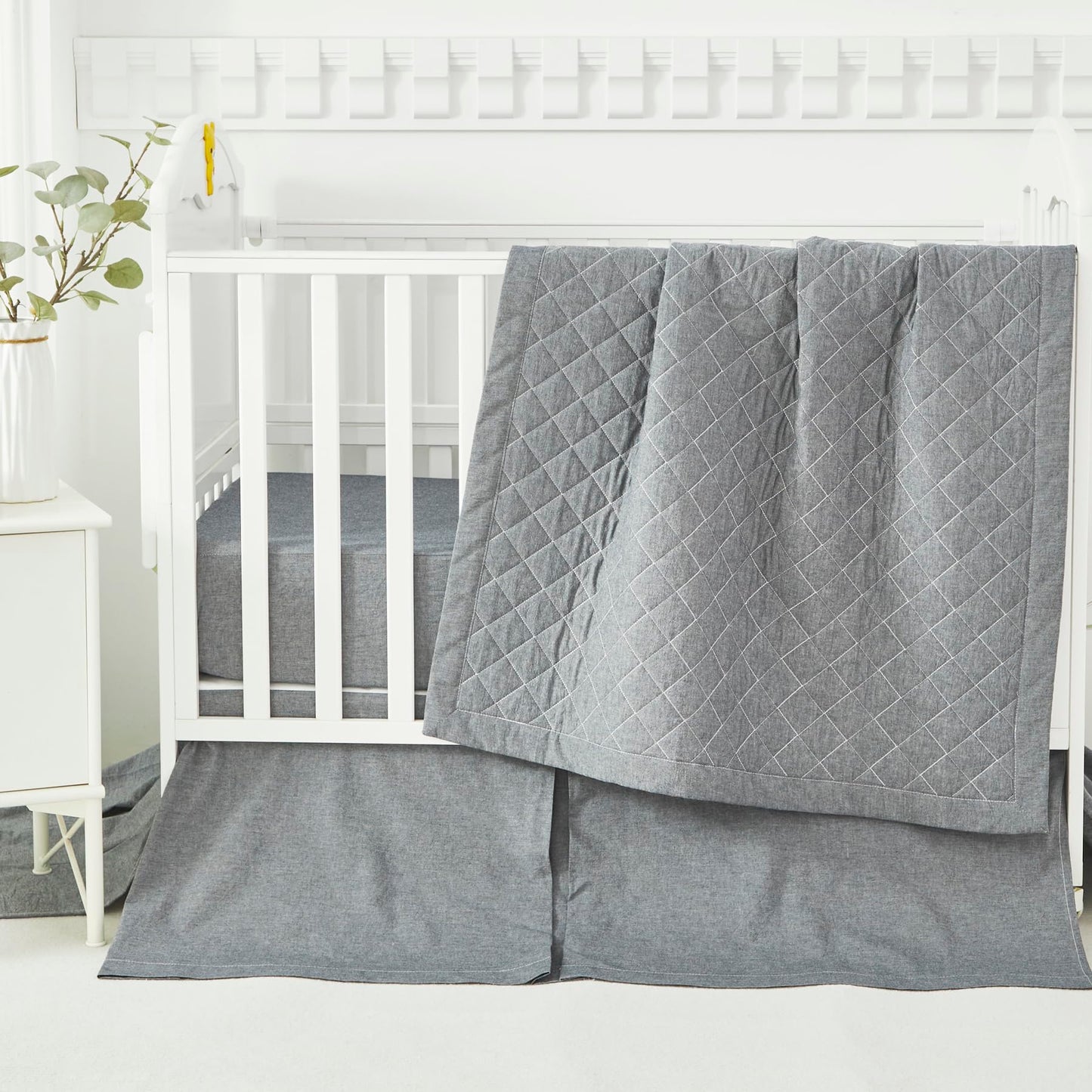 Brandream Gender Neutral Boho Bohemian Farmhouse Chic Baby Crib Bedding Set